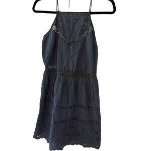 Abercrombie & Fitch XS Blue Crochet Mini Sundress
